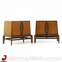 Helen Hobey Baker Mid Century Walnut Nightstands Pair - 3688602