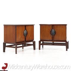 Helen Hobey Helen Hobey Baker Mid Century Walnut Nightstands Pair - 3688607