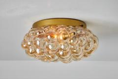 Helena Tynell 1960s Helena Tynell Amber Bubble Glass Flush Mount for Limburg - 2717273