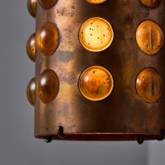 Helena Tynell 1960s Helena Tynell Amber Glass and Copper Outdoor Wall Lamp - 4388383