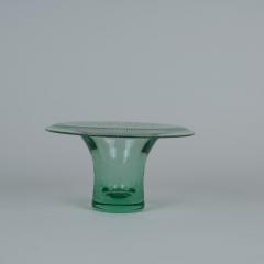 Helena Tynell Helena Turpeinen Tynell Line engraved Green Mushroom Vase Riihim enlasi 1940s - 4173861