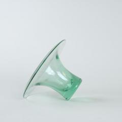 Helena Tynell Helena Turpeinen Tynell Line engraved Green Mushroom Vase Riihim enlasi 1940s - 4173865