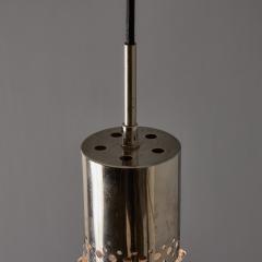 Helena Tynell Pair of 1960s Chrome Metal and Bubble Glass Pendants by Helena Tynell - 4633093