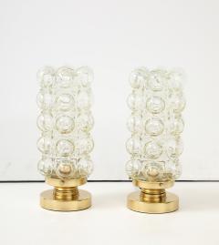 Helena Tynell Pair of 1960s Helena Tynell Clear Bubble Glass Lamps - 3957208