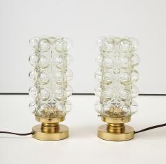 Helena Tynell Pair of 1960s Helena Tynell Clear Bubble Glass Lamps - 3957210