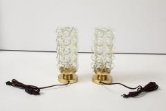 Helena Tynell Pair of 1960s Helena Tynell Clear Bubble Glass Lamps - 3957215