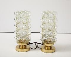 Helena Tynell Pair of 1960s Helena Tynell Clear Bubble Glass Lamps - 3957216