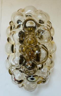 Helena Tynell Pair of Helena Tynell Limburg Bubble Glass 1960s Mid Century Wall Lamps - 3901785