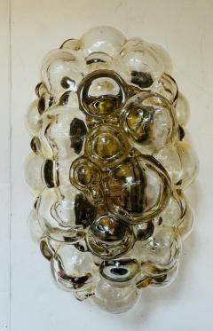 Helena Tynell Pair of Helena Tynell Limburg Bubble Glass 1960s Mid Century Wall Lamps - 3901786