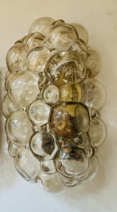 Helena Tynell Pair of Helena Tynell Limburg Bubble Glass 1960s Mid Century Wall Lamps - 3901790