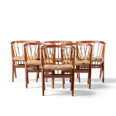 Helge Sibast Helge Sibast No 8 Mid Century Swedish Teak Chairs Set of 6 - 4714112