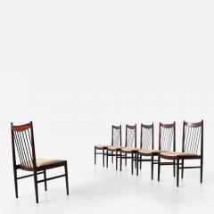 Helge Sibast Helge Sibast model 422 dining chairs in rosewood Denmark 1960 - 3717275