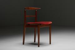 Helge Sibast Sibast Dining Chairs in Red Velvet 1960s - 2914055