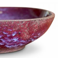 Helle Allpass Magnificent Large Burgundy Glazed Bowl by Helle Allpass - 2821890