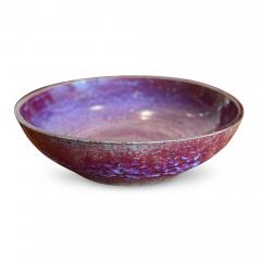 Helle Allpass Magnificent Large Burgundy Glazed Bowl by Helle Allpass - 2821891