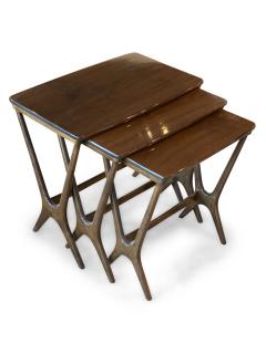 Heltborg Mobler Set of 3 Erling Torvits for Heltborg Mobler Danish Teak Nesting Tables - 4274088