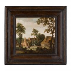 Hendrick Bloemaert 17th century Dutch School oil landscape with a farmhouse and animals - 4448546