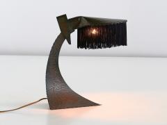 Hendrik Methorst Hendrik Methorst Table Lamp in Hammered Copper and Silk Amsterdam School 1925 - 1429597