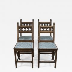 Hendrik Petrus Berlage Dutch A Set of Four Gothic Revival Oak Side Chairs - 4234448