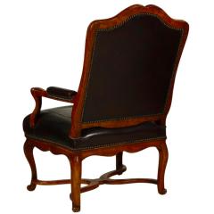 Hendrix Allardyce French Provincial Fruitwood Leather Fauteuil Desk Side Chair - 4453024