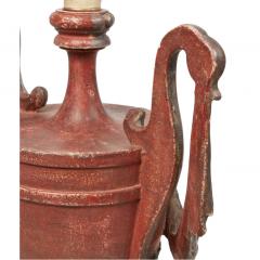 Hendrix Allardyce Neoclassical Silver Giltwood Painted Urn Form Table Lamps - 4736640