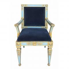 Hendrix Allardyce Venetian Style Armchair W Mohair 1 of 2 Available - 4690243
