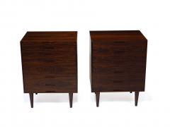 Henning Kjaernulf Brazilian Rosewood Nightstand Cabinets A Pair - 968655