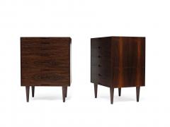 Henning Kjaernulf Brazilian Rosewood Nightstand Cabinets A Pair - 968657