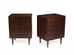 Henning Kjaernulf Brazilian Rosewood Nightstand Cabinets A Pair - 968661