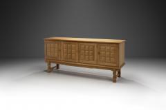 Henning Kjaernulf Danish Modern Carved Oak Sideboard by Henning Kj rnulf Attr Denmark ca 1970s - 3893890