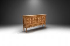 Henning Kjaernulf Henning Kj rnulf Carved Oak Sideboard for Nyrup M belfabrik Denmark 1970s - 2852654