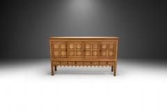 Henning Kjaernulf Henning Kj rnulf Carved Oak Sideboard for Nyrup M belfabrik Denmark 1970s - 2852657