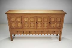 Henning Kjaernulf Henning Kj rnulf Carved Oak Sideboard for Nyrup M belfabrik Denmark 1970s - 2852683