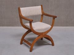 Henning Kjaernulf Henning Kj rnulf Kurul Armchair in Oak and Leli vre Boucl Denmark 1960s - 3634210