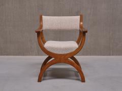 Henning Kjaernulf Henning Kj rnulf Kurul Armchair in Oak and Leli vre Boucl Denmark 1960s - 3634211