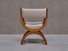 Henning Kjaernulf Henning Kj rnulf Kurul Armchair in Oak and Leli vre Boucl Denmark 1960s - 3634215