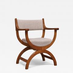 Henning Kjaernulf Henning Kj rnulf Kurul Armchair in Oak and Leli vre Boucl Denmark 1960s - 3635755