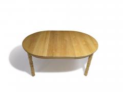 Henning Kjaernulf Henning Kj rnulf Scandinavian Solid White Oak Round Dining Table with Leaves - 4602943
