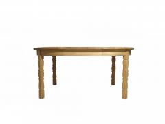 Henning Kjaernulf Henning Kj rnulf Scandinavian Solid White Oak Round Dining Table with Leaves - 4602946