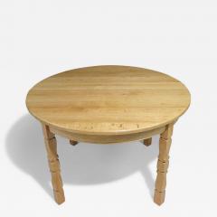 Henning Kjaernulf Henning Kj rnulf Scandinavian Solid White Oak Round Dining Table with Leaves - 4603638
