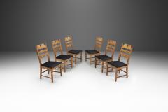 Henning Kjaernulf Henning Kj rnulf Set of Six Oak Dining Chairs for EG M bler Denmark 1960s - 2550470