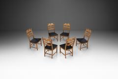 Henning Kjaernulf Henning Kj rnulf Set of Six Oak Dining Chairs for EG M bler Denmark 1960s - 2550471