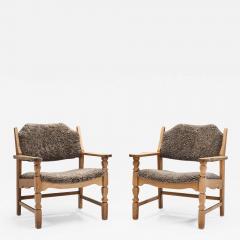 Henning Kjaernulf Henning Kj rnulf Solid Oak Armchairs for EG Kvalitetsm bel Denmark 1960s - 2425038