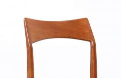 Henning Kjaernulf Henning Kj rnulf Teak Leather Dining Chairs for Vejle M bler - 2239700