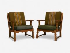 Henning Kjaernulf Henning Kjaernulf Danish Modern Oak Fabric Denmark 1940s - 4196461