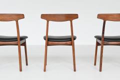 Henning Kjaernulf Henning Kjaernulf dining chairs in rosewood Bruno Hansen Denmark 1962 - 3732973