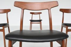 Henning Kjaernulf Henning Kjaernulf dining chairs in rosewood Bruno Hansen Denmark 1962 - 3732975