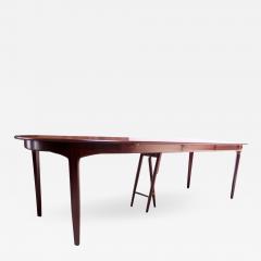 Henning Kjaernulf Large Rosewood and Brass Extension Dining Table by Henning Kj rnulf for Sor  - 1103181