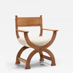 Henning Kjaernulf Oak Kurul Chair by Henning Kjaernulf for EG Kvalitetsm bel Denmark 1960s - 3431912