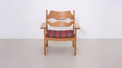 Henning Kjaernulf Oak Razor Back Lounge Chair by Henning Kjaernulf - 526273